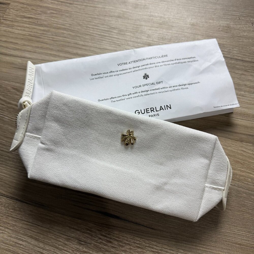Guerlain White Cosmetic Pouch New